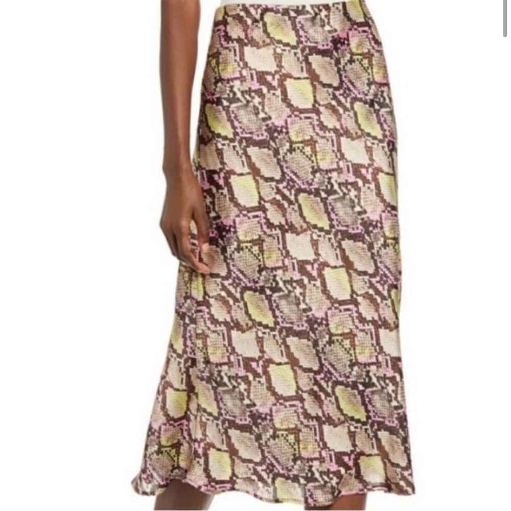 Leith snakeskin skirt